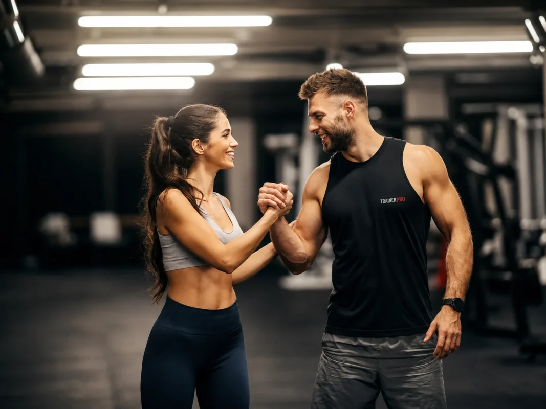 Certified personal trainer in an Oakville gym